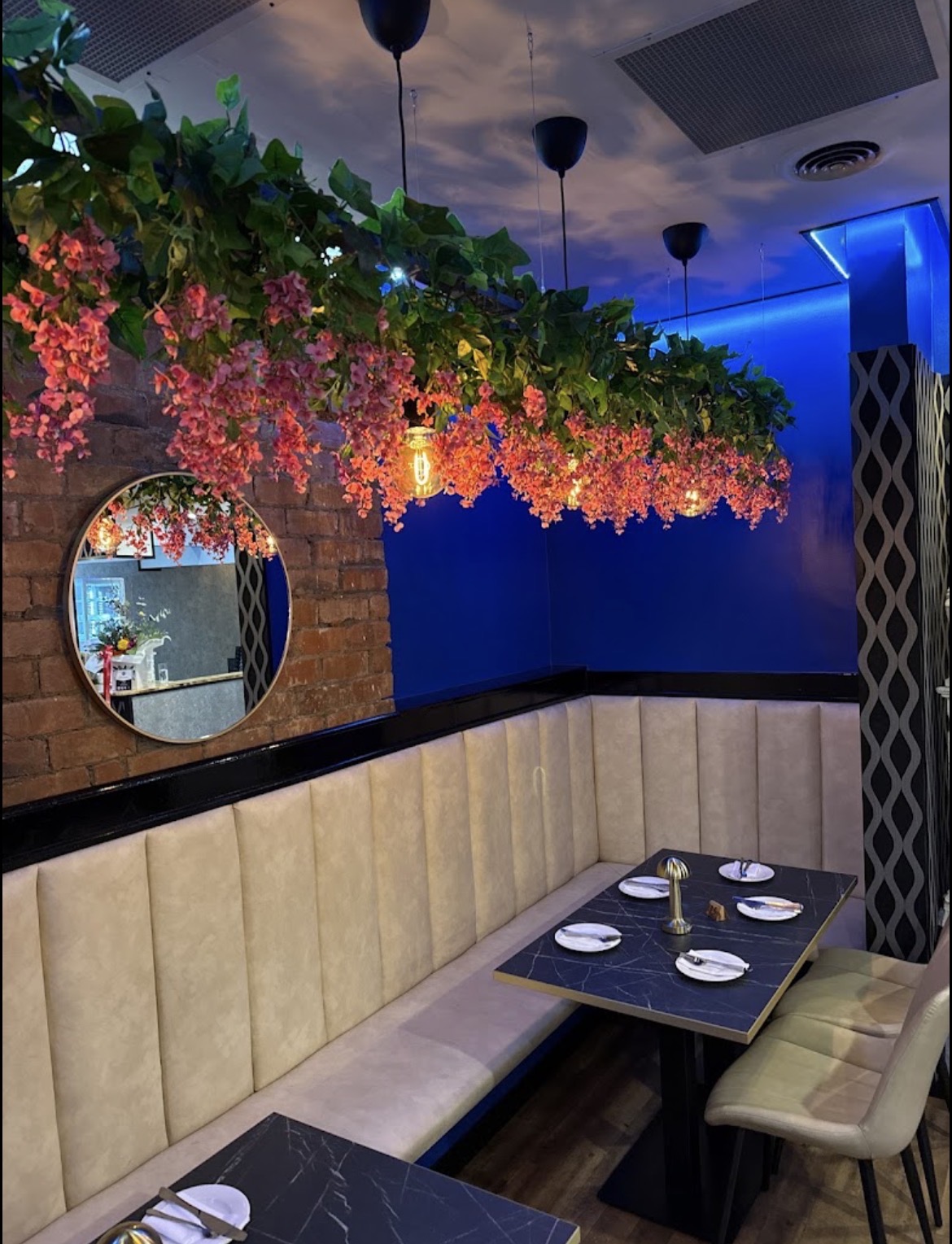 Intimate booth seating at KOS